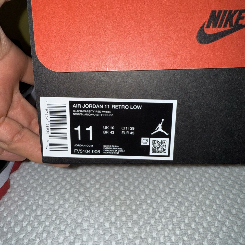 Brand New Bred 2025.Nike Air Jordan 11 Retro Low Sneakers